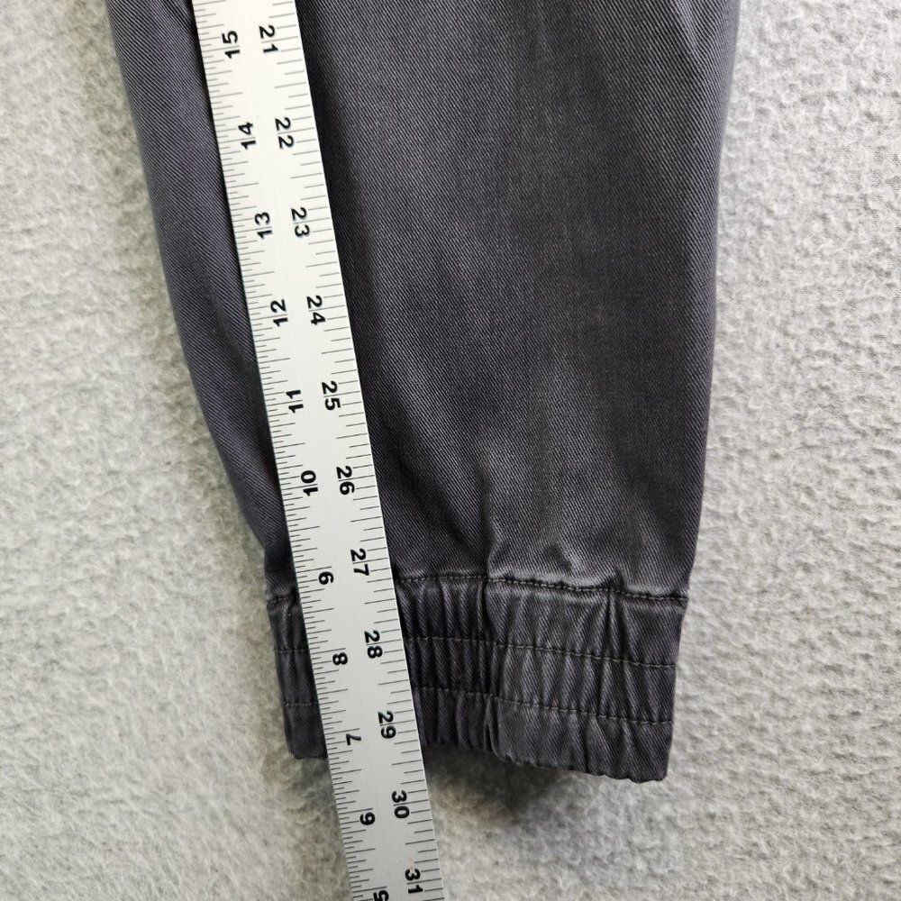 Spanx Jogger Pants Womens Large Gray Stretch Twill Cargo Zip Ankles Shaping - Picture 15 of 16